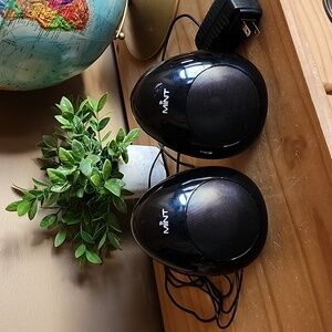 Ktec Mint Black Egg Shaped Raindrop Bluetooth Speakers